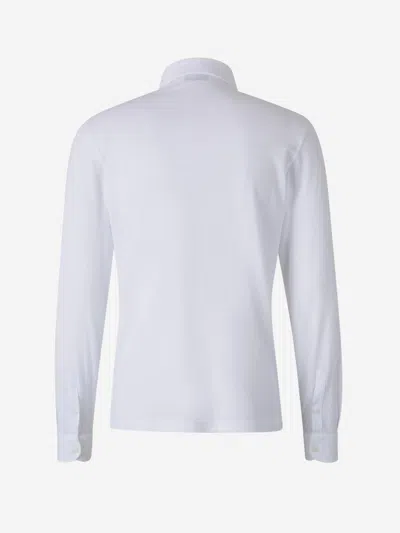 Gran Sasso Long-sleeved Polo Shirt In White