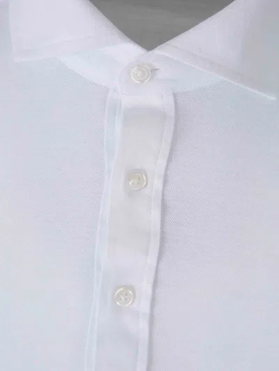 Gran Sasso Long-sleeved Polo Shirt In White