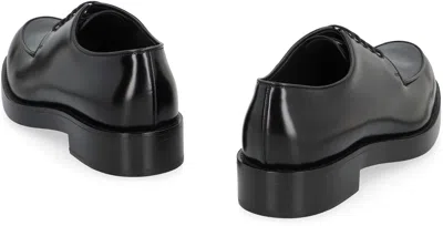 Prada Lace-up Shoes In Patent Leather In Black