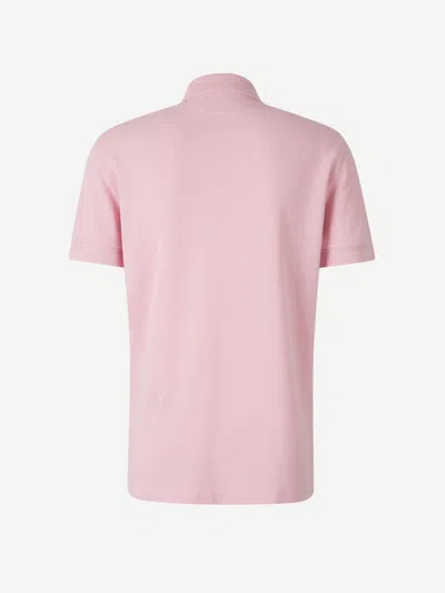 Tom Ford Classic Piquet Polo With Three-button Placket In Pink
