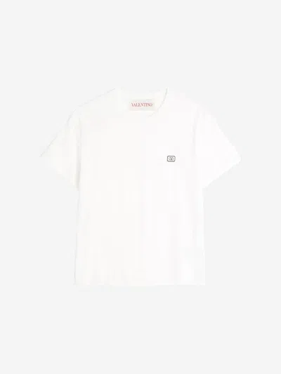 Valentino Vlogo Patch T-shirt With In White