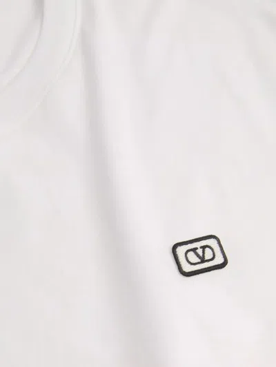 Valentino Vlogo Patch T-shirt With In White