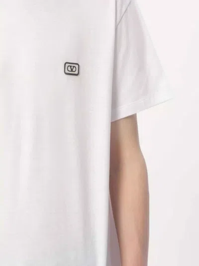Valentino Vlogo Patch T-shirt With In White
