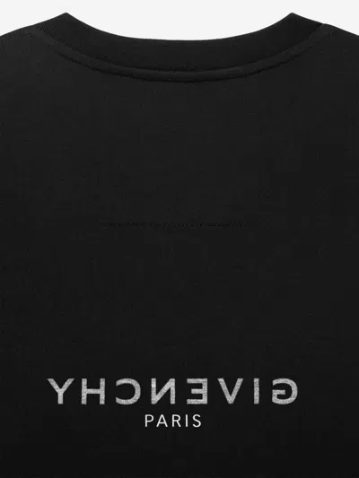Givenchy Cotton Reverse Slim Fit T-shirt With Signature Print In Black