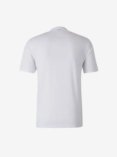 Officine Generale Short-sleeve Crewneck T-shirt With Chest Pocket In White