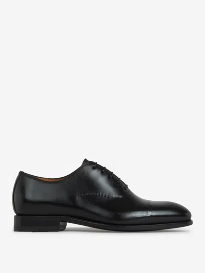 Bontoni Leather Oxford Shoes In Black