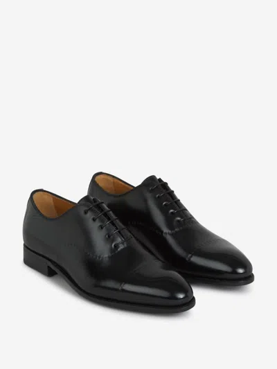 Bontoni Leather Oxford Shoes In Black