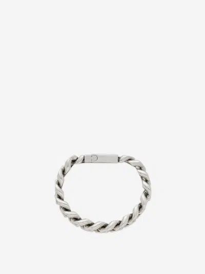 Saint Laurent Gourmette Link Bracelet In Metallic