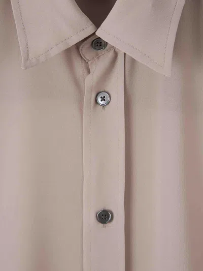 Ami Alexandre Mattiussi Ami Paris Classic Crepe Blouse In Neutral