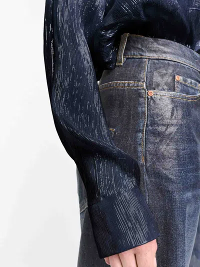 Dorothee Schumacher Shimmering Shine Blouse In Blue