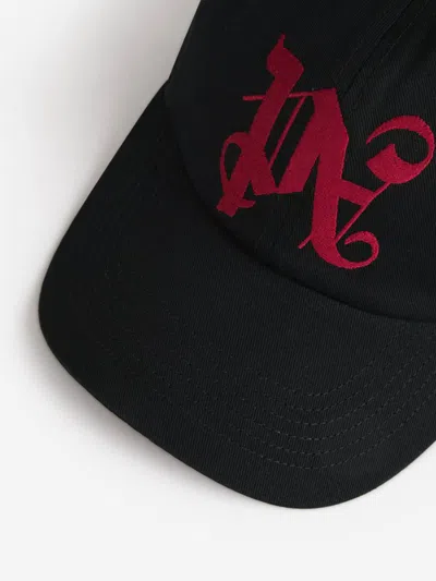 Palm Angels Logo-embroidered Cotton Baseball Cap In Black