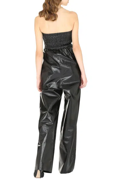 Bottega Veneta Leather Jumpsuit In Black