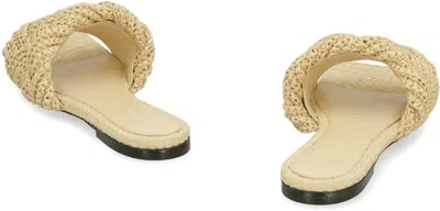 Bottega Veneta Lido Flat Sandals In Gold