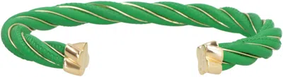 Bottega Veneta Twist Cuff Bracelet In Green