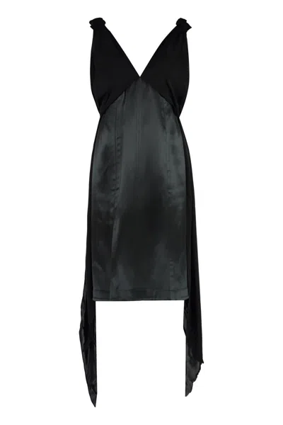 Bottega Veneta Fluid Silk Sleeveless Midi Dress