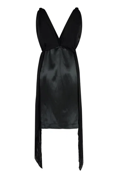 Bottega Veneta Fluid Silk Sleeveless Midi Dress