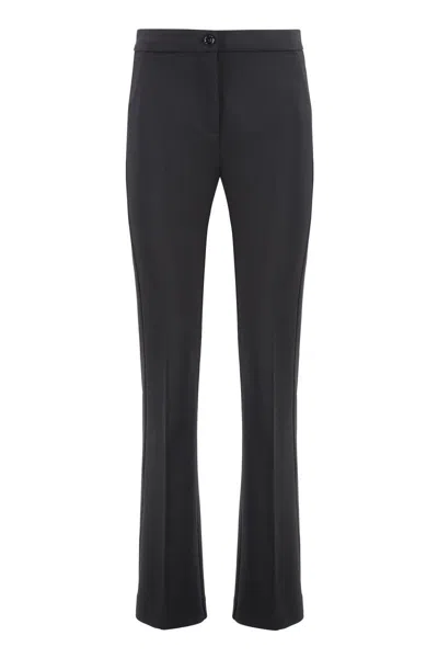 Pinko Straight Leg Trousers With Belt Loops In Black