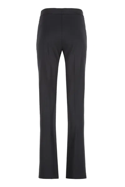 Pinko Straight Leg Trousers With Belt Loops In Black