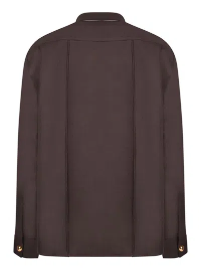 Ami Alexandre Mattiussi Ami Paris Shirts In Brown