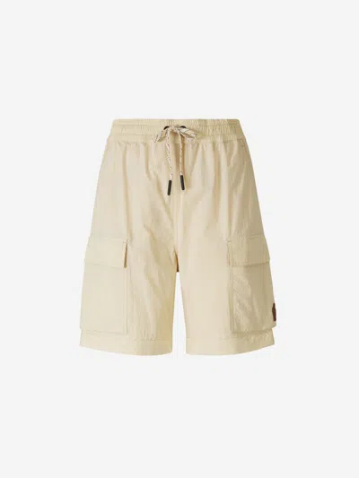 Moncler Grenoble Hybrid Technical Joggers In Neutral
