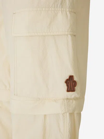 Moncler Grenoble Hybrid Technical Joggers In Neutral