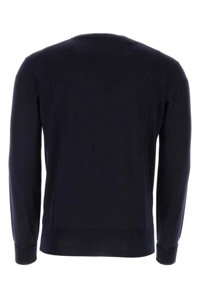 Pt Torino Foldable Cuffs Wool Sweater In Blue