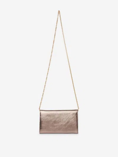 Chloé Iconic Wallet On Chain In Metallic Leather In Multi