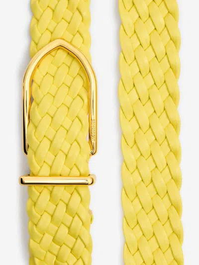 Jacquemus La Ceinture Bambino Leather Belt In Yellow
