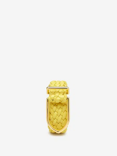 Jacquemus La Ceinture Bambino Leather Belt In Yellow