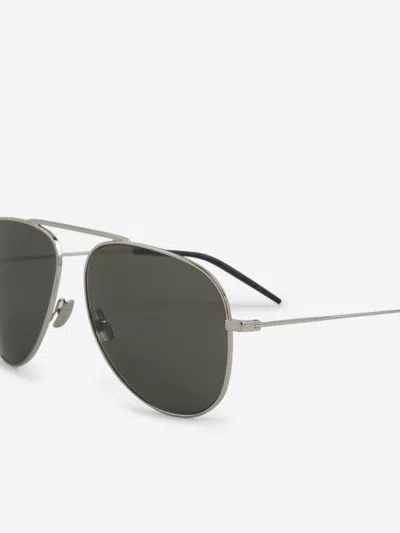 Saint Laurent Aviator Sunglasses In Gray