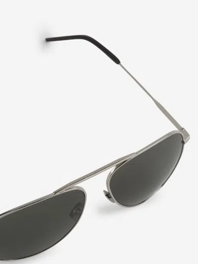 Saint Laurent Aviator Sunglasses In Gray