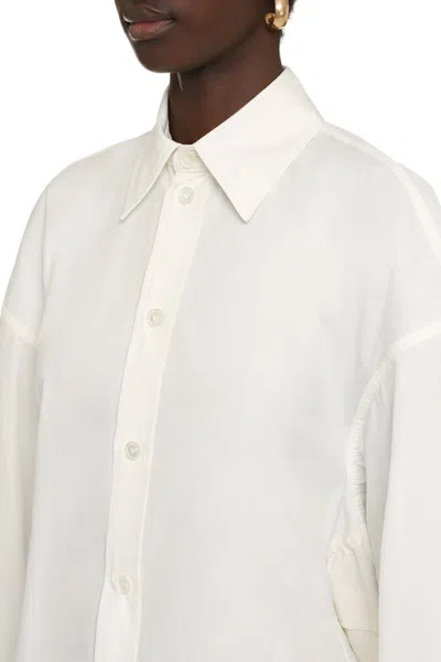 Bottega Veneta Women Compact Cotton Shirt In White
