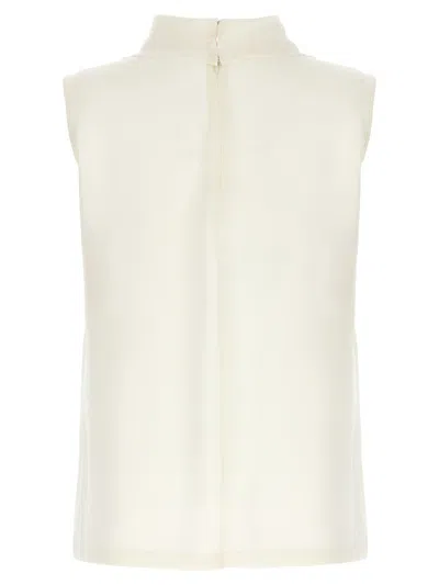 Valentino Draped Neckline Sleeveless Top