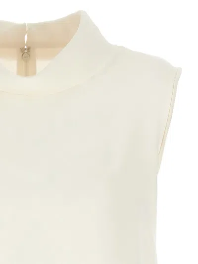 Valentino Draped Neckline Sleeveless Top