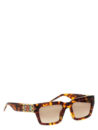 Casablanca Men 'the Tortoiseshell Square Metope' Sunglasses In Brown