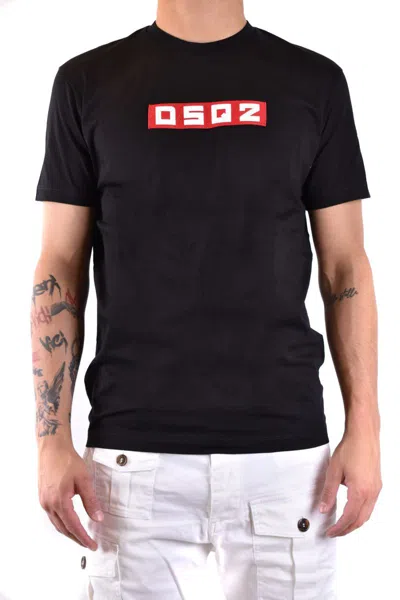 Dsquared2 D2 Logo Patch Crewneck T-shirt In Black