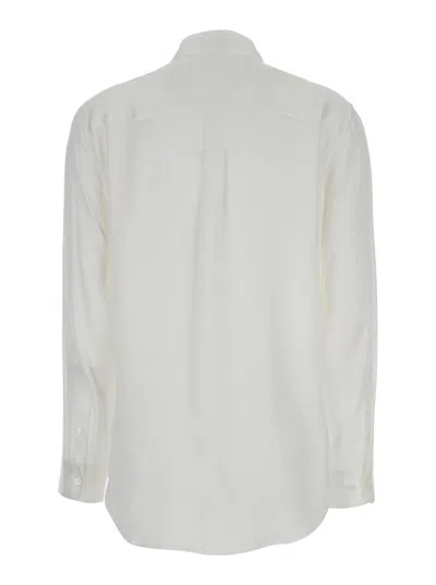 Equipment 'signature' White Shirt With Patch Pockets In White