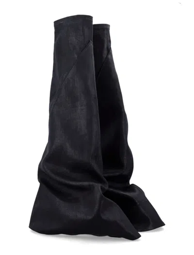 Rick Owens Drkshdw Drkshdw By Rick Owens Boot-shaped Sneakers With Shark-tooth Rubber Sole In Black