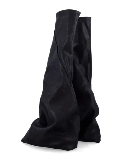 Rick Owens Drkshdw Drkshdw By Rick Owens Boot-shaped Sneakers With Shark-tooth Rubber Sole In Black