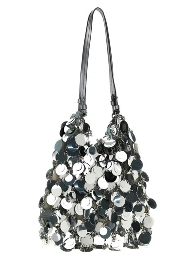 Rabanne 'silver Sparkle Discs Large' Shoulder Bag