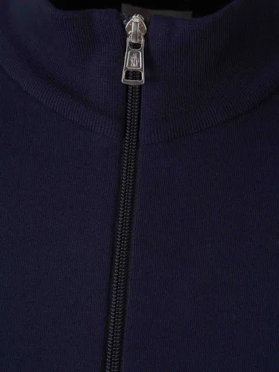 Moncler Men's Striped-sleeve Track Jacket In Black