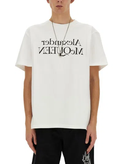 Alexander Mcqueen Alexander Mc Queen Reflected Logo T Shirt