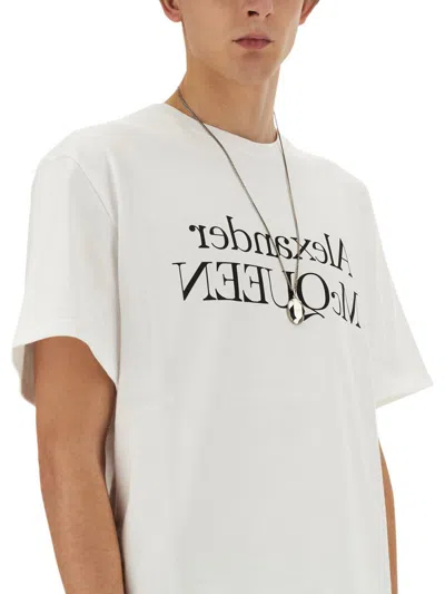 Alexander Mcqueen Alexander Mc Queen Reflected Logo T Shirt