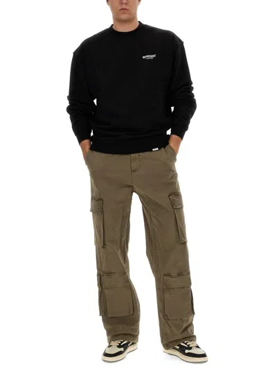 Represent Owners Club Logo Printed Crewneck Sweatshirt In Black