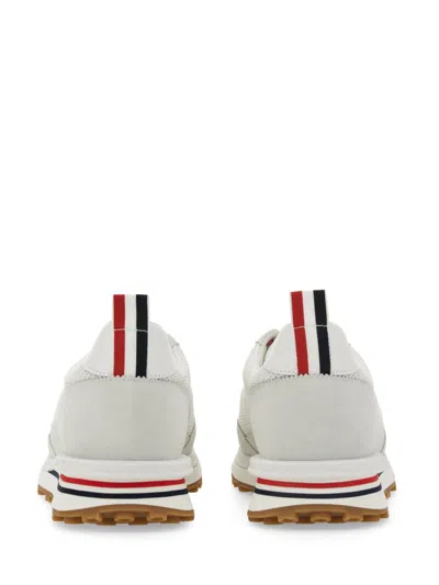 Thom Browne White Textile Tech Runner Sneakers In Neutral