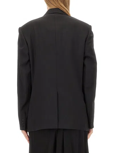 Helmut Lang Tailored Wool Double Breast Blazer In Blue