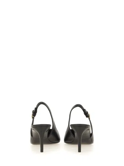 Dolce & Gabbana Slingback With Logo In Black