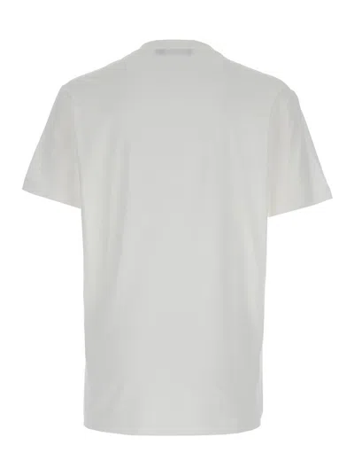 Dolce & Gabbana White Crewneck T-shirt With Signature Logo In White