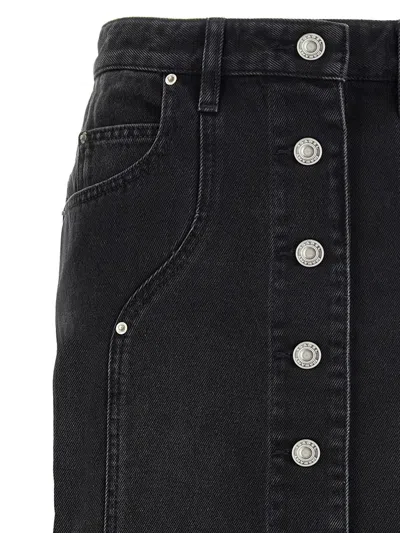 Isabel Marant Étoile Marant Etoile Vandy Denim Cotton Skirt