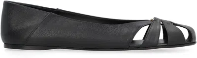 Ferragamo Gancini Ornament Flat Ballerina Shoes In Multi